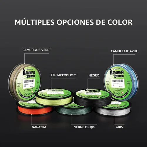 Vista 9 de KastKing Línea de pesca con trenza de martillo, línea trenzada resistente a la abrasión, fabricada en los Estados Unidos, línea superline