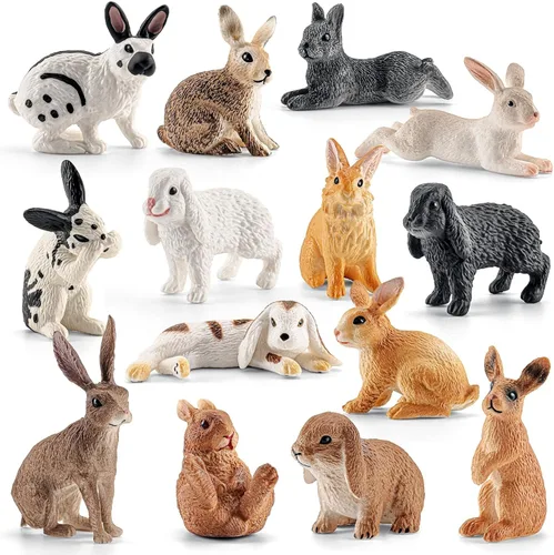 Vista 11 de Figura de zorro rojo, juguetes de animales, accesorios de jardín de hadas