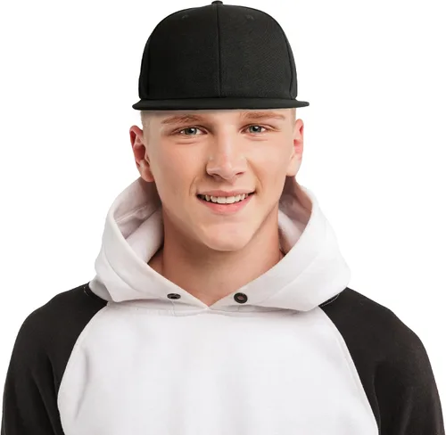 Vista 4 de DALIX Gorra de béisbol estructurada con factura plana tamaño ajustable de poliéster M L XL