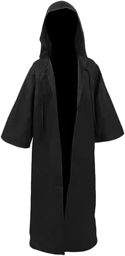 Vista 2 de Joyshop Túnica con Capucha para Hombres y Niños Bata de Disfraz de Cosplay de Halloween Bata Capa Manto