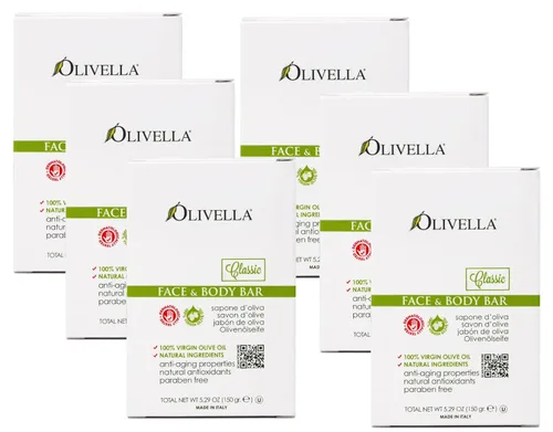 Vista 4 de Jabón en barra 100% aceite de oliva virgen sin fragancia Olivella 3.5 oz Bar Soap