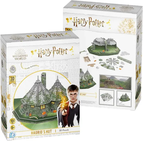 Vista 4 de University Games 08482 Harry Potter Hagrid's Hut Rompecabezas 3D