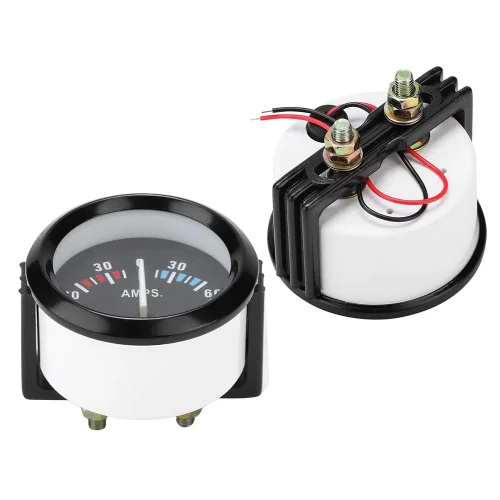 Vista 6 de Medidor 60 0 60 Amp Analógico Calibre 2.047 in Ajuste Universal para Vehículos y Aplicaciones Marinas con Pantalla Retroiluminada