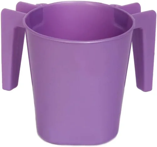 Vista 3 de YBM Home Vaso cuadrado de plástico para lavar a mano, de larga duración, para lavado ritual de manos, 1332Beige