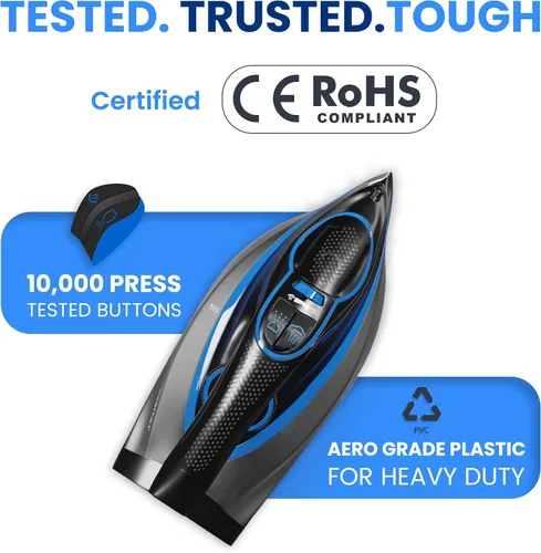 Vista 7 de Xabitat Plancha inalámbrica de lujo Plancha de vapor de 1500 W Anti goteo Tecnología de protección térmica Suela de cerámica antiadherente