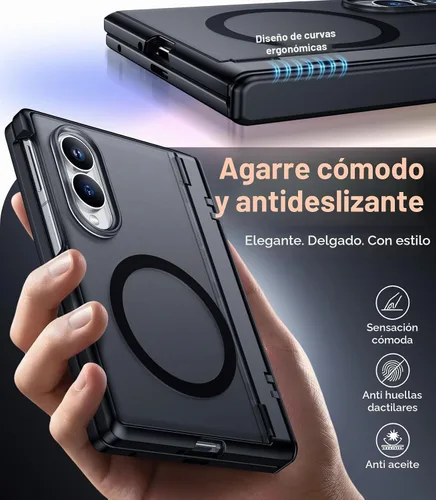Vista 8 de SPIDERCASE Funda magnética para Samsung Galaxy Z Fold 8, [soporte estable incorporado] [protección resistente de bisagra] protección contra caídas