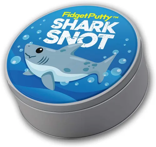 Vista 6 de Shark Snot Therapy Putty - Divertida masilla de alivio del estrés de humor de tiburón para adultos, masilla de escritorio azul novedosa para amantes