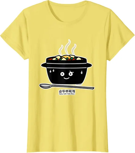 Vista 79 de Sopa coreana de guiso de tofu suave picante Sundubu jjigae huevo caliente, gris, S Negro