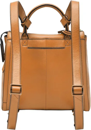 Vista 2 de Fossil Parker - Mini mochila de cuero para mujer, Camello