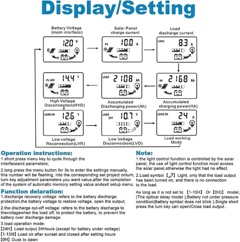 Vista 4 de [Actualizado] Controlador de Carga Solar MPPT de 30A, Regulador Inteligente de Panel Solar de 12V/24V con Pantalla LCD Ajustable, Puerto USB Dual