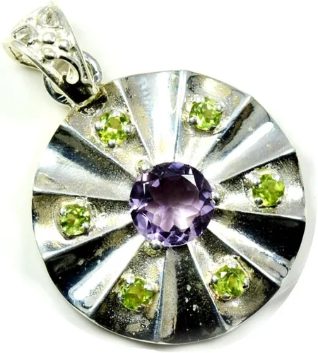 Vista 11 de 55Carat Natural Multi Stones Sterling Silver Multi Shape Gemstone Pendants For Women Designer Jewelry Natural-Multi-Stone-Design-10