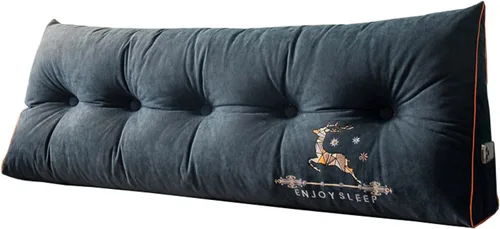 Vista 14 de YSUEFIJO Almohada triangular de lectura para reposo en cama, cojín grande para cabecero, respaldo, almohada de cuña, cojín de apoyo