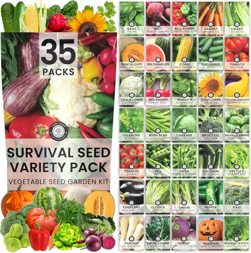 Vista 8 de 20 paquetes de semillas de verduras Paquete variado de supervivencia Temporada 2026 Verduras, hierbas y frutas empaquetadas individualmente