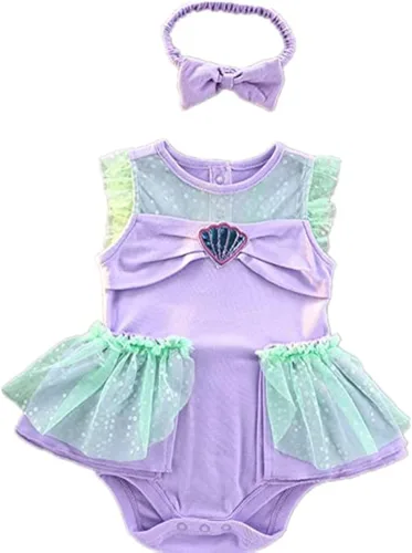 Vista 18 de Disfraz de princesa para niñas pequeñas, disfraz de tutú de Halloween, mameluco de Navidad Nn11