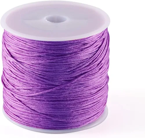 Vista 15 de Cheriswelry 8 rollos de 49 yardas/rollo de 0.031 in de hilo de nailon para macramé, cordón de nudo chino para pulsera tejida personalizada