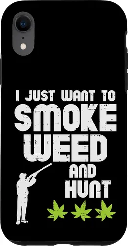 Vista 24 de iPhone 16 Smoke Weed Hunt Funny Hunting Cannabis 420 Hunter Hombres Mujeres Caso