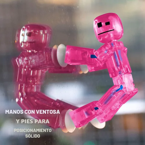 Vista 4 de StikBot Zing, juego de 8 figuras de acción coleccionables transparentes y trípode para teléfono celular, crea animación Stop Motion, ideal