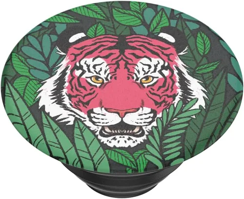 Vista 5 de PopSockets - Agarre para teléfono con soporte expandible, Animal PopGrip - Wild Tiger