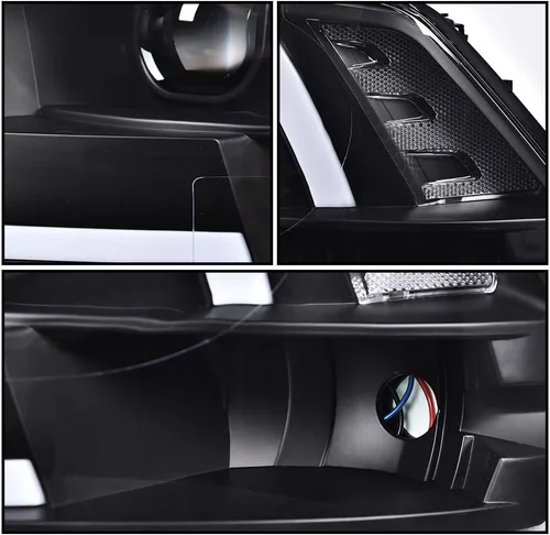 Vista 5 de CROSSDESIGN Faros LED DRL, Faro Lente transparente Carcasa Negra