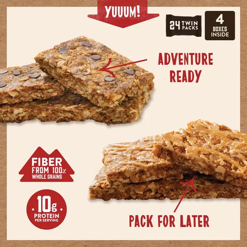 Vista 5 de Kodiak Barras de granola crujientes, paquete variado, alto en proteínas, 4