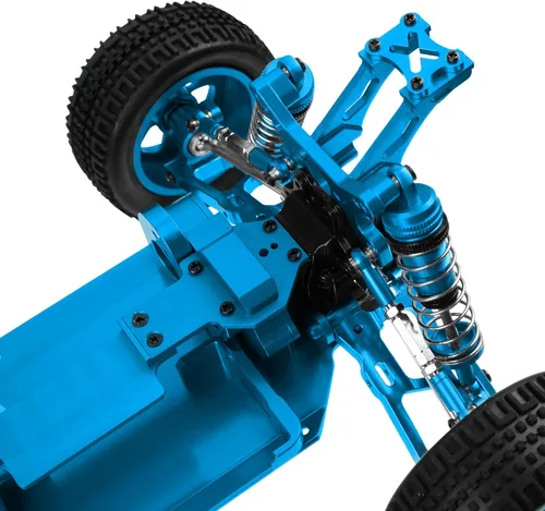 Vista 6 de Share Goo Marco de chasis de cuerpo RC de metal 1/14 4WD Kit de marco compatible con WLtoys 1/14 144010 144001 144002 RC Car Upgrade Parts (azul)