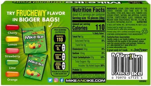 Vista 3 de Paquete de placer Mike and Ike: (6) cajas de 5 onzas, (2) Berry Blast, (2) frutas originales, (2) Tropical Typhoon
