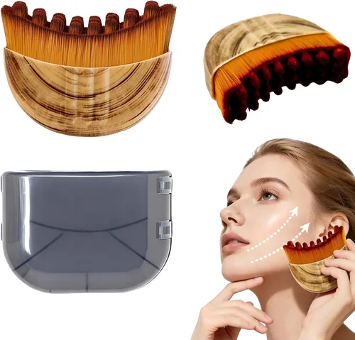 Vista 10 de Cepillo facial de drenaje linfático, masajeador Gua Sha desmontable Nuevo-2 piezas