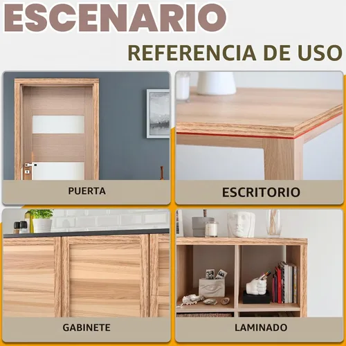 Vista 7 de GSCIT Club - Bandas de borde de chapa de roble rojo, rollo de 3/4 de pulgada x 10 pies, prepegadas, flexibles, bandas de cinta de madera real