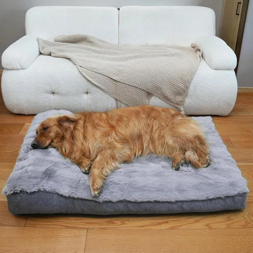 Vista 7 de Cama para perros pequeños con almohada suave de ángulo bajo. Tela de cama de lujo cómoda y suave. Con parte inferior antideslizante, cama lavable