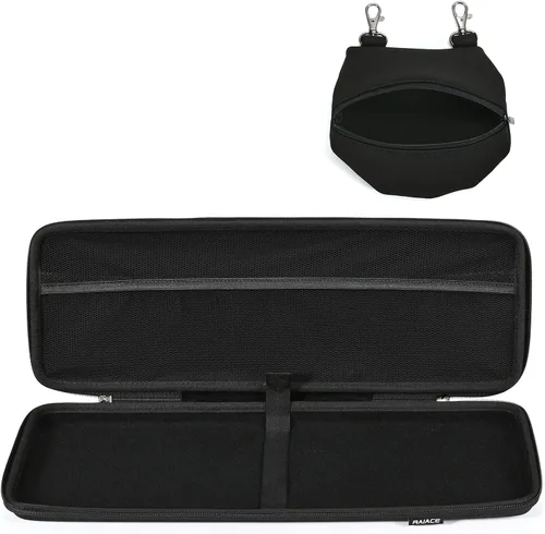 Vista 5 de RAIACE Estuche rígido de almacenamiento compatible con teclado mecánico inalámbrico de rendimiento iluminado Logitech MX (solo funda), color negro