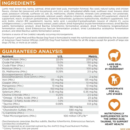Vista 6 de Nutrisource Comida para perros adultos de cordero y arroz, 5 libras