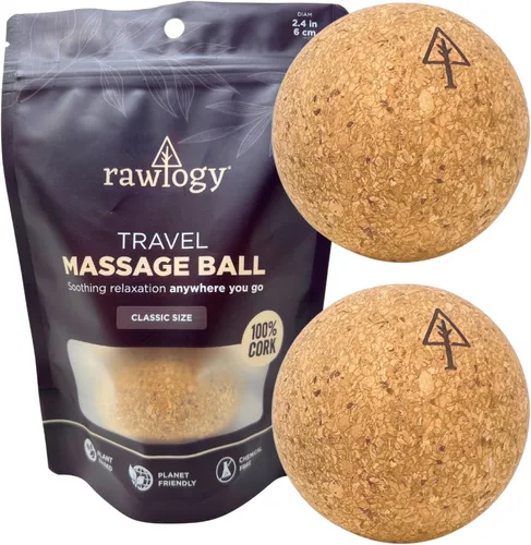 Vista 9 de Pelota de masaje de corcho de viaje, alternativa ligera y sostenible a la bola de lacrosse para aliviar el dolor muscular