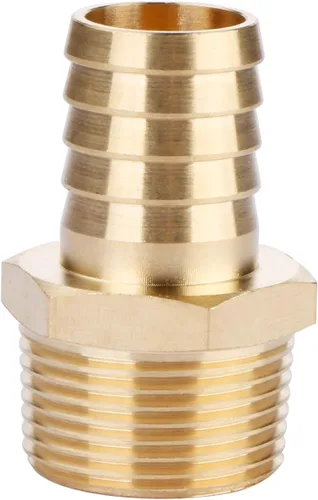 Vista 12 de U.S. Solid Accesorio de Manguera de Latón, Adaptador, Accesorios de Tubería Macho de Púa de 1/2" x 1/2" NPT