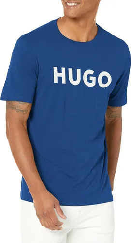 Vista 24 de Hugo Men's Print Logo Short Sleeve T-Shirt Blanco
