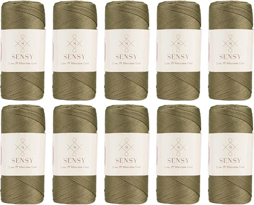 Vista 142 de Sensy Premium 2mm 229.5 metros de cuerda de poliéster 100% cordón de polipropileno Cordón de macramé 2mm Cordón para bolso de crochet Hilo