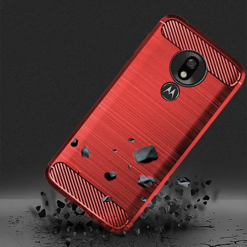 Vista 3 de Funda para Moto G7 Play/MotoG7 Optimo XT1952DL/Tmobile Revvlry con protector de pantalla de vidrio templado y accesorios para celda Slim TPU
