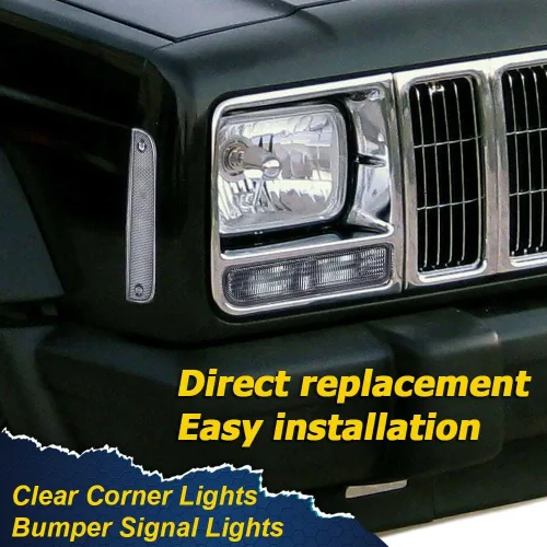 Vista 2 de G-PLUS Luces de esquina y luces de señal de parachoques compatibles con Jeep Cherokee XJ 1997-2001, 4 piezas