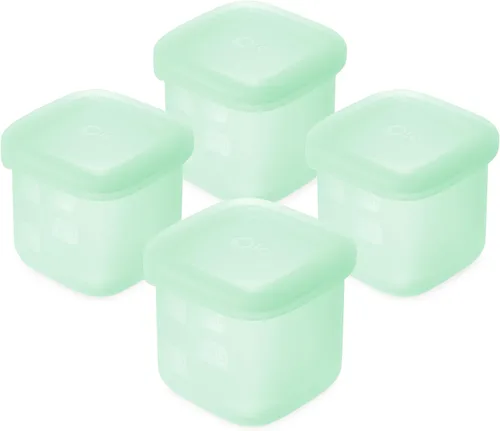Vista 13 de Olababy Contenedores de Almacenamiento de Silicona Clear Sense 4 piezas para Alimentos de Bebé, Snacks, Fórmula, Puré, Salsa y Más Sin Micro