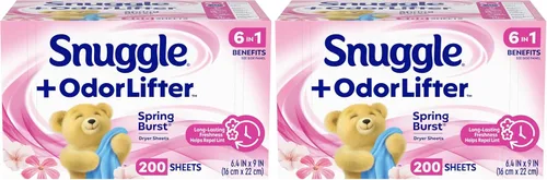 Vista 14 de Snuggle SuperFresh - Hojas para secadora, 200 unidades, brisa matutina