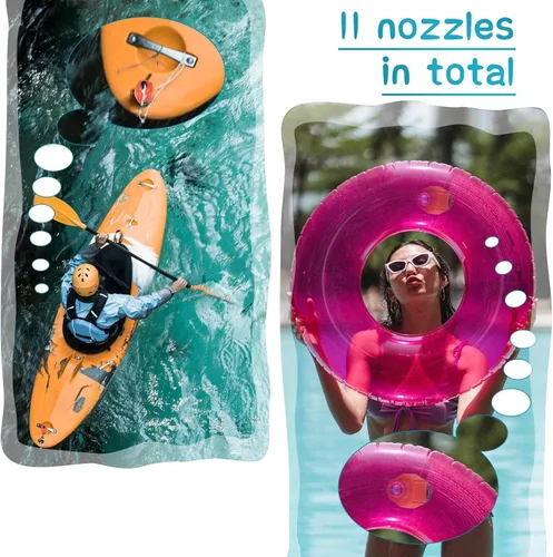Vista 5 de Adaptador de bomba de sup inflable para barco, juego de adaptadores de válvula de aire, convertidor de bomba de aire convencional para compresor