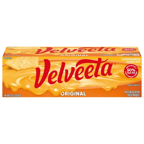 Vista 3 de Velveeta Producto original de queso de receta pasteurizado tamaño clásico, bloque de 32 onzas