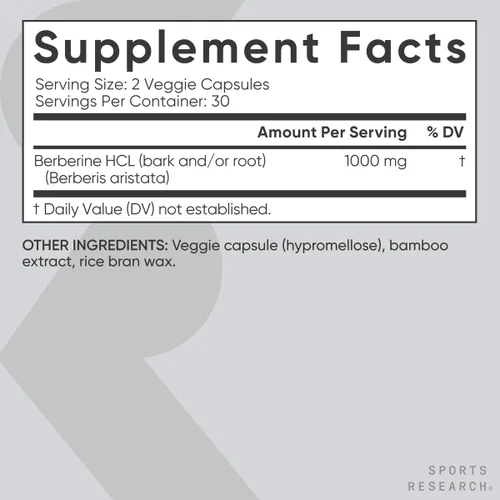 Vista 5 de Sports Research Berberina - Apoyo metabólico ayurvédico a base de hierbas para la salud, 500 mg, 60 cápsulas, certificado vegano, sin gluten, sin OMG
