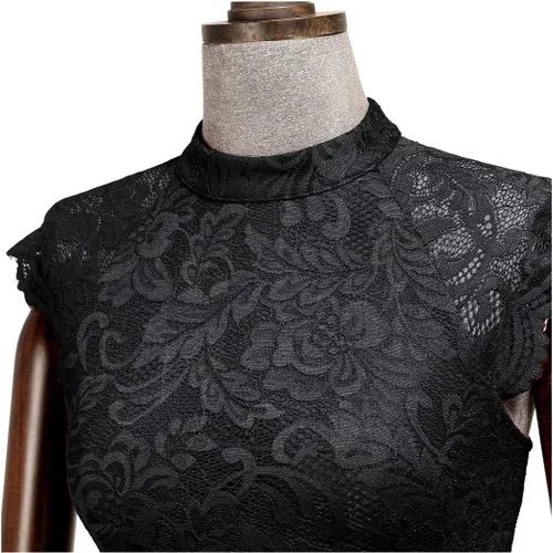 Vista 8 de Miusol Vestido largo formal sin mangas de encaje floral para dama de honor para mujer