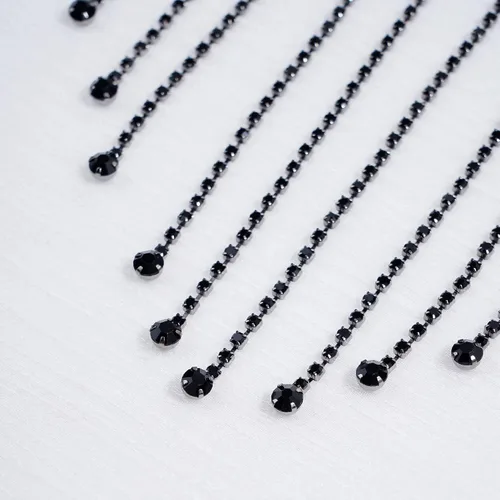 Vista 7 de Disfraz de cadena de velo para cosplay, disfraz de cabeza de cristal, joyería india