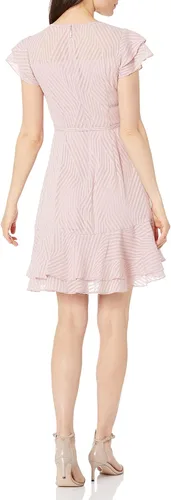 Vista 2 de Karl Lagerfeld Paris Women's Geo Georgette Ruffle Dress
