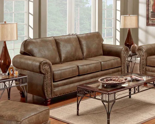 Vista 2 de American Furniture Classics Sofá cama Sedona de microfibra de 88" en marrón