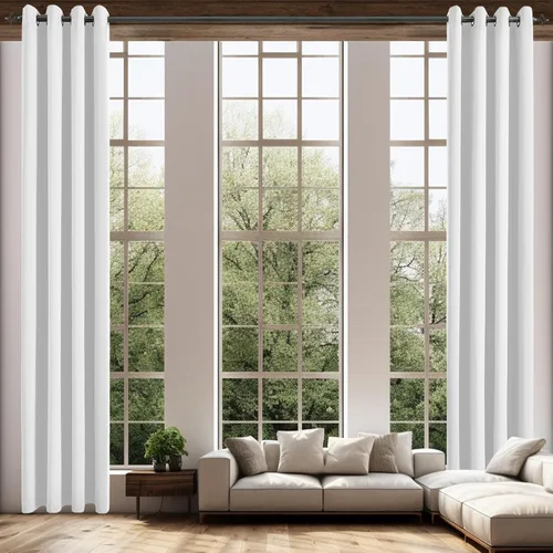 Vista 20 de Cortinas opacas para dormitorio, con aislamiento térmico y bloqueo de luz, para oscurecer la habitación, cortinas con ojales sólidos para ventana