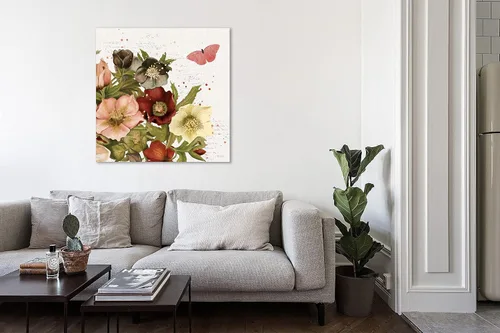 Vista 4 de Jaxson Rea "Vintage Petals III Gallery Wrapped Canvas by Katie Pertiet, 24" x 24