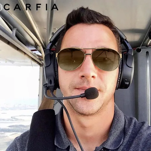 Vista 3 de CARFIA Classic Polarized Sunglasses for Men Women UV400 Protection Pilot Metal Frame Mirror Lens Eyewear