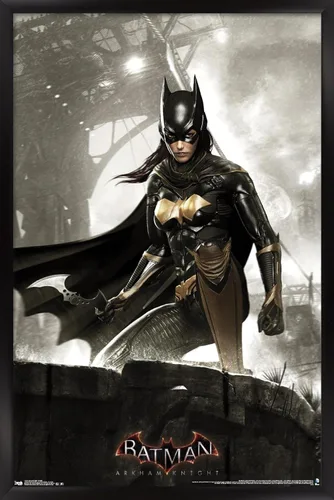 Vista 7 de Trends International DC Comics Video Game-Arkham Knight-Batgirl - Póster de pared, 14.72 x 22.37 pulgadas, versión enmarcada de madera de granero